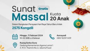 Imlek 2575 Kongzili, Pusbimdik Khonghucu Gelar Sunatan Masal Gratis