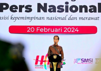 Presiden Joko Widodo menghadiri puncak peringatan Hari Pers Nasional Tahun 2024 yang digelar pada Selasa, 20 Februari 2024, di Jakarta