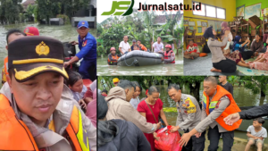 Ribuan Warga Kebanjiran, Polres Jepara Bantu Evakuasi Hingga Berikan Layanan Kesehatan dan Trauma Healing