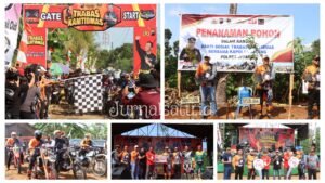 Trabas Kamtibmas Polda Jateng bersama Komunitas Trail di Jepara, Bakti Sosial Hingga Sumbang Pembangunan Masjid