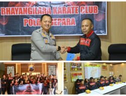 Lepas Puluhan Atlet Kontingen Bhayangkara Karate Club, Kapolres Jepara : Jaga Semangat Dan Sportivitas