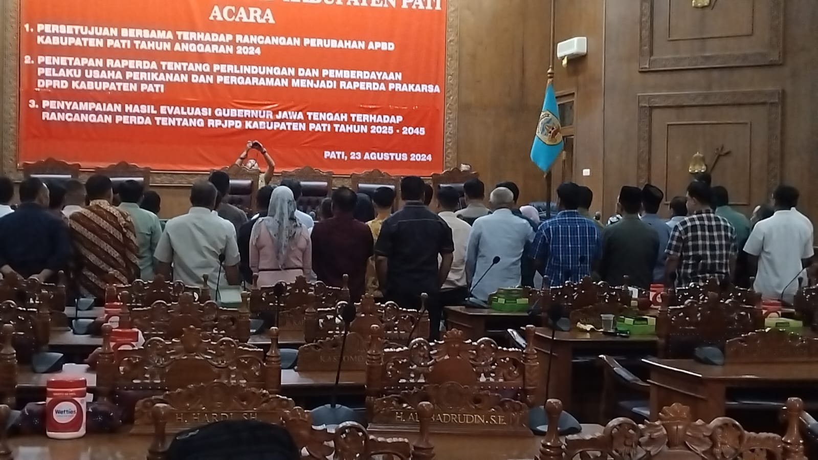 Suasana gladi bersih pelantikan 50 anggota DPRD Kabupaten Pati Periode 2024-2029