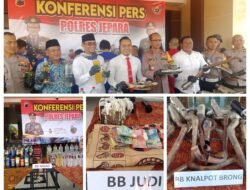 Polres Jepara Amankan Pelaku dan Bandar Judi Upluk Serta Amankan Miras Ilegal, Narkoba hingga Knalpot Brong Saat Gelar KRYD 9 Hari