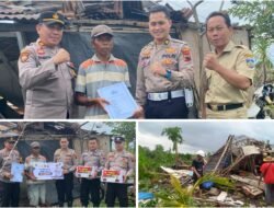 Peduli Warga, Polres Jepara Serahkan Bantuan Kepada Korban Rumah Ambruk di Bumiharjo