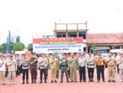 Bersinergi Dengan Berbagai Intansi, Polres Jepara Gelar Apel Siaga Untuk Tanggap Bencana Daerah