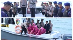 Rangkaian Hari Bhayangkara Ke-79, Polres Jepara Ziarah Tabur Bunga Di Laut