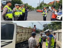 Meresahkan Warga Jepara,  Truk Bermuatan Material Tanpa Penutup Ditindak Polisi