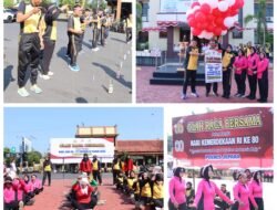 Sambut HUT RI Ke-80 dan HUT Polwan Ke-77, Polres Jepara Gelar Olah Raga Bersama hingga Bazar UMKM
